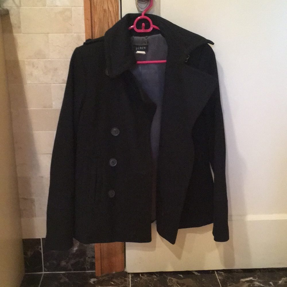 JCrew size 2 Black peacoat